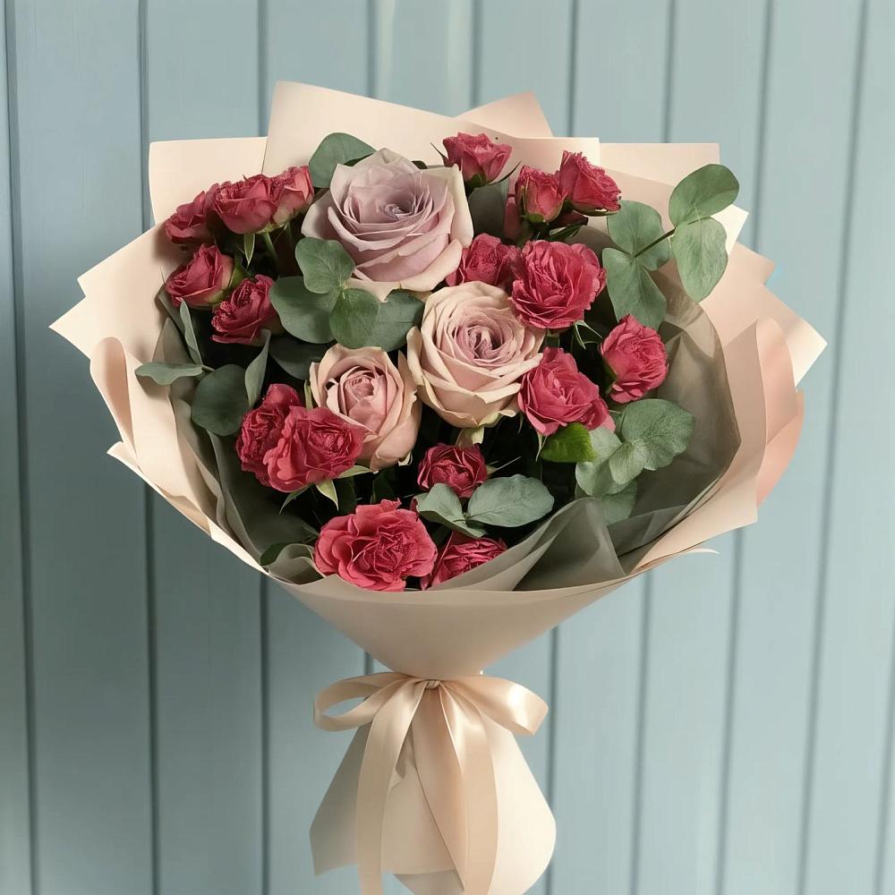 Букет цветов из: Гвоздики и Розы в Белой Холунице