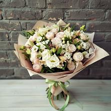 Букет цветов из:  Альстромерии, Розы и Хризантемы в Белой Холунице