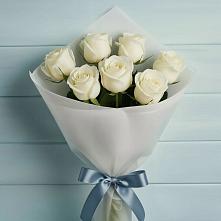 Букет 7 Белых роз Эдлесс Лав #REPLACE_PRED# Белой Холунице