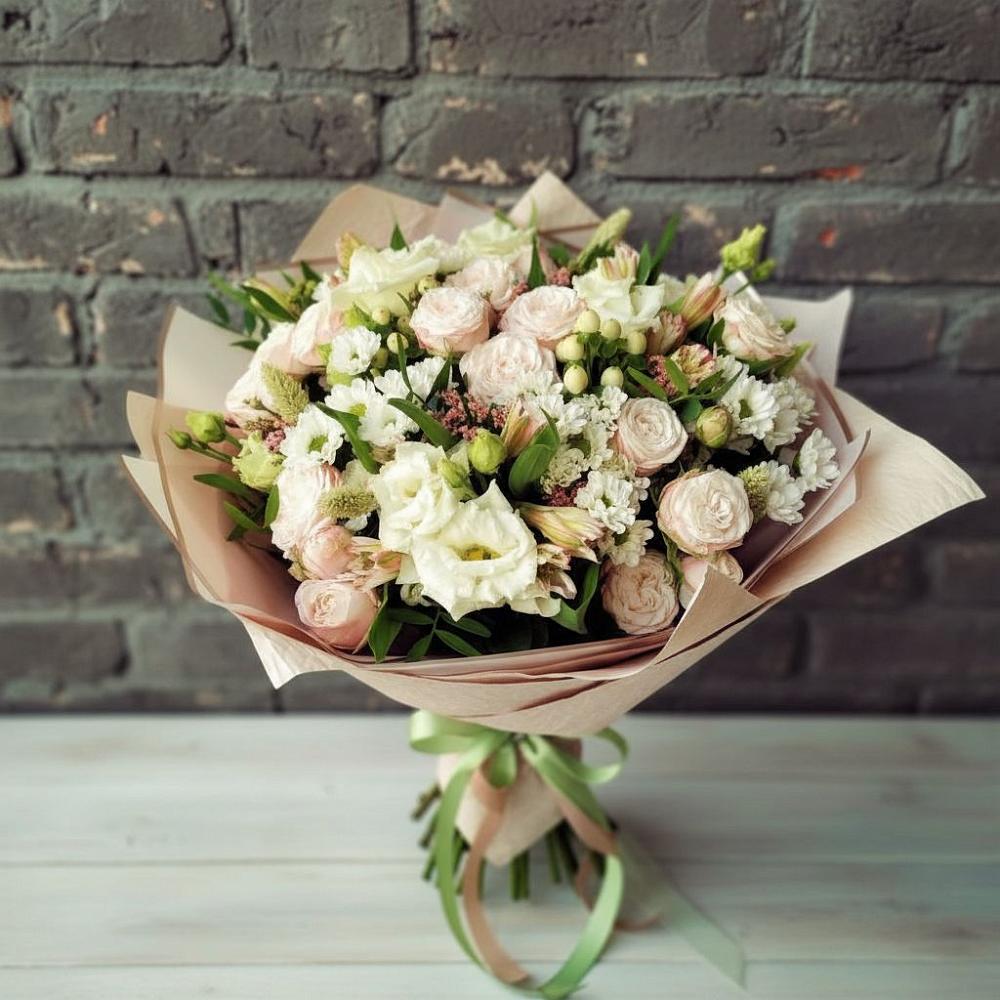 Букет цветов из: Альстромерии, Розы и Хризантемы в Белой Холунице