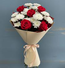 Букет цветов из:  Розы и Хризантемы в Белой Холунице