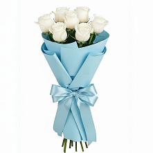 Букет 7 белых роз Проуд в Белой Холунице