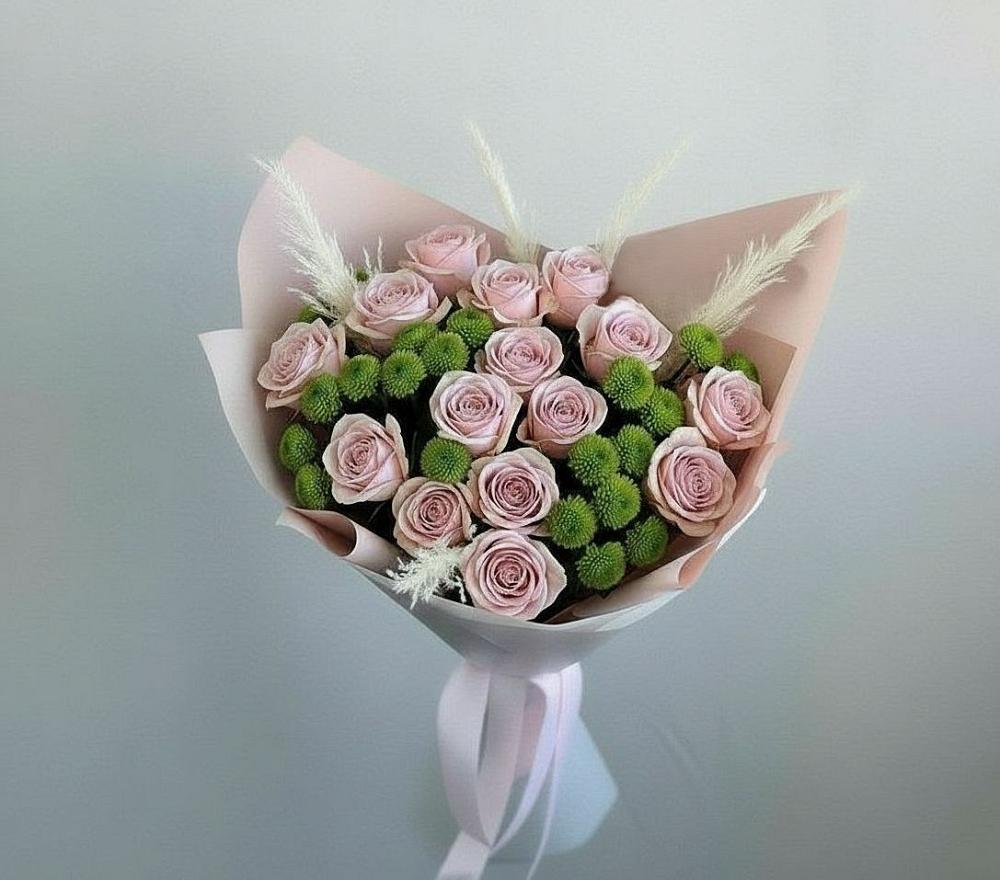 Букет цветов из: Розы и Хризантемы в Белой Холунице