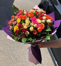 Букет Микс из разноцветных кустовых роз #REPLACE_PRED# Белой Холунице