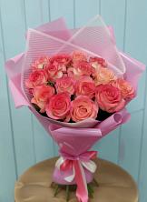 Букет 15 Розовых роз Равель в Белой Холунице